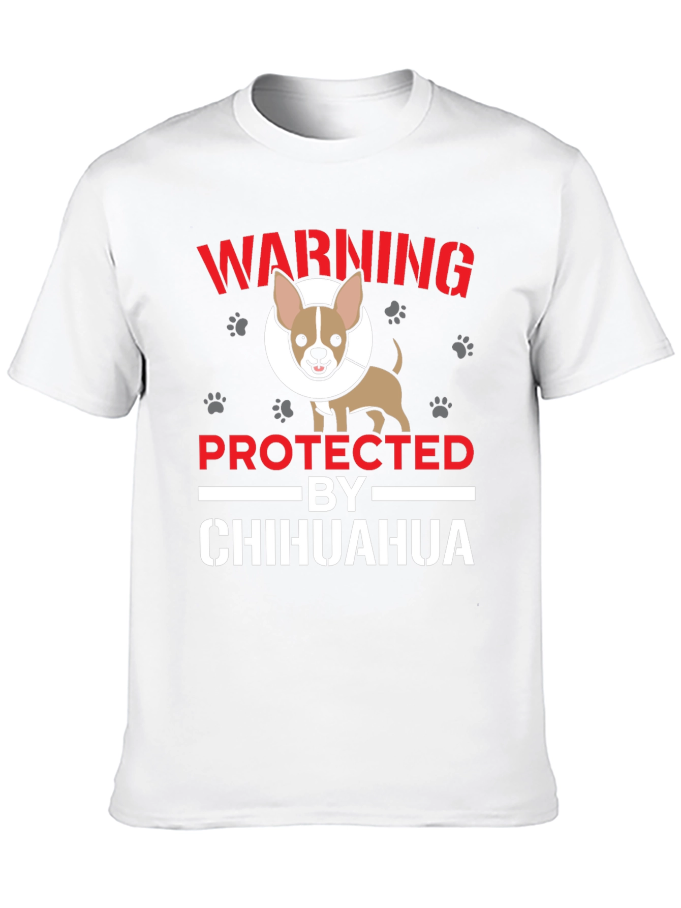 Warning Protected by Chihuahua T-Shirt