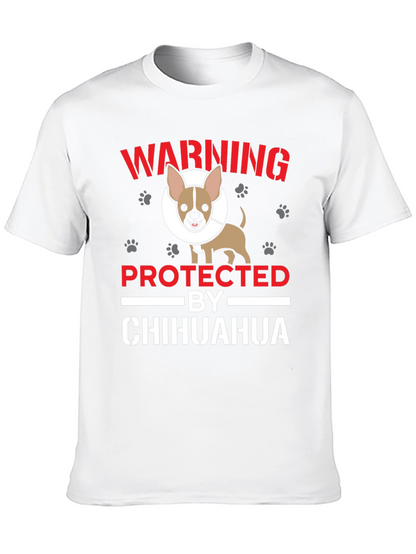 Warning Protected by Chihuahua T-Shirt