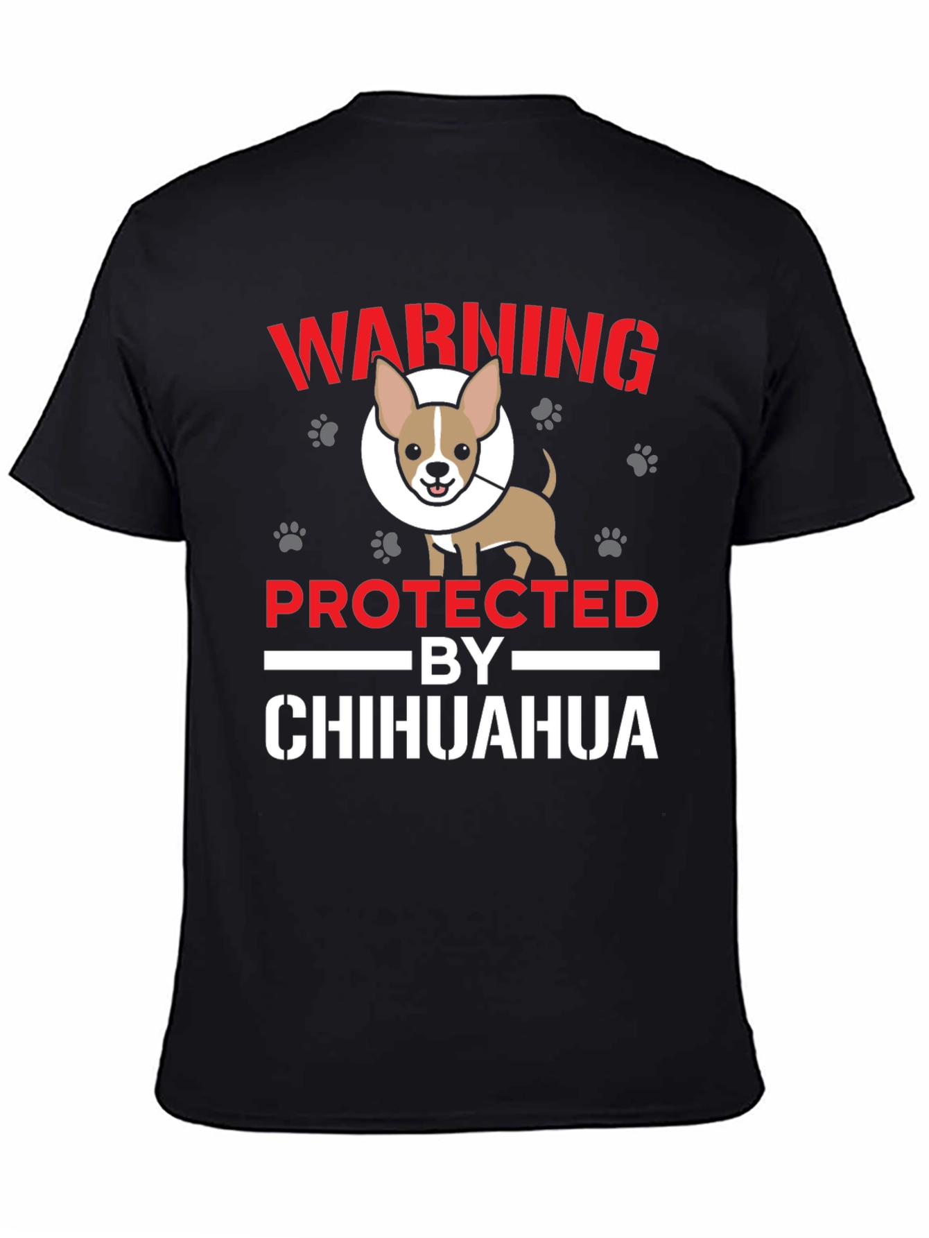 Warning Protected by Chihuahua T-Shirt