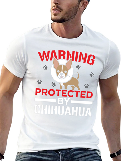 Warning Protected by Chihuahua T-Shirt