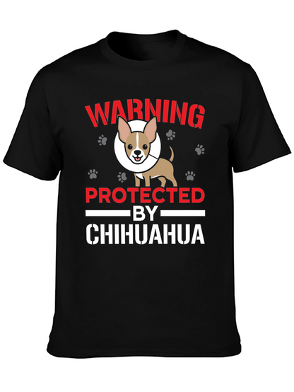 Warning Protected by Chihuahua T-Shirt