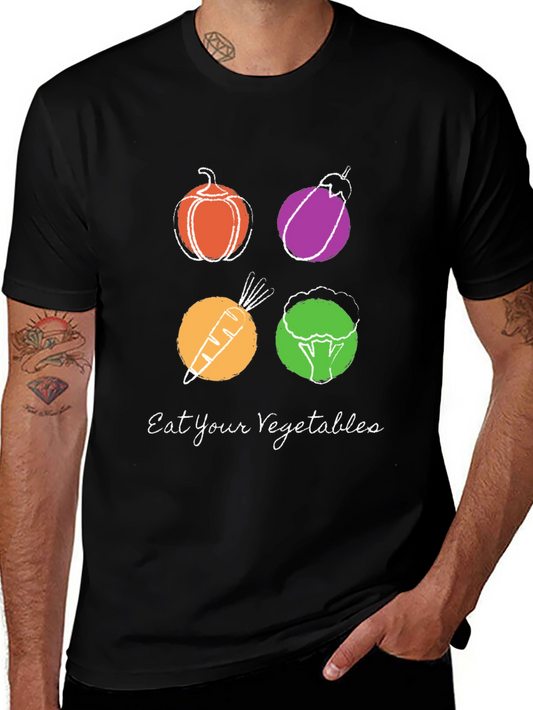 Eat Your Vegetables Graphic Tee - Trendy Vegan Shirt