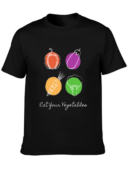 Eat Your Vegetables Graphic Tee - Trendy Vegan Shirt