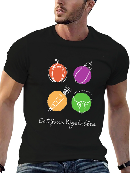 Eat Your Vegetables Graphic Tee - Trendy Vegan Shirt
