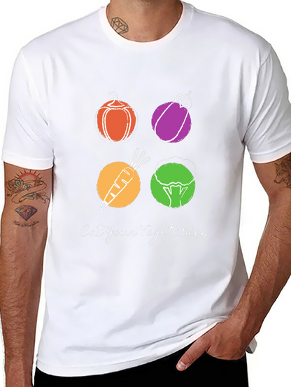 Eat Your Vegetables Graphic Tee - Trendy Vegan Shirt