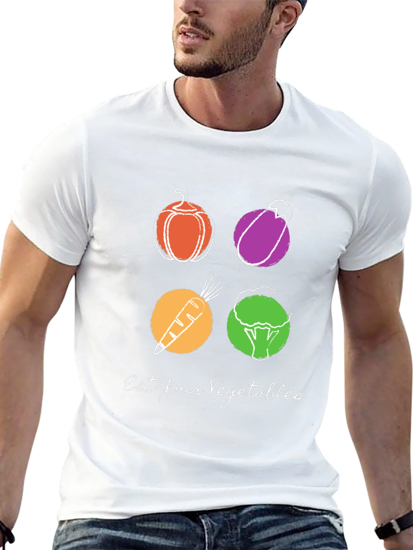 Eat Your Vegetables Graphic Tee - Trendy Vegan Shirt