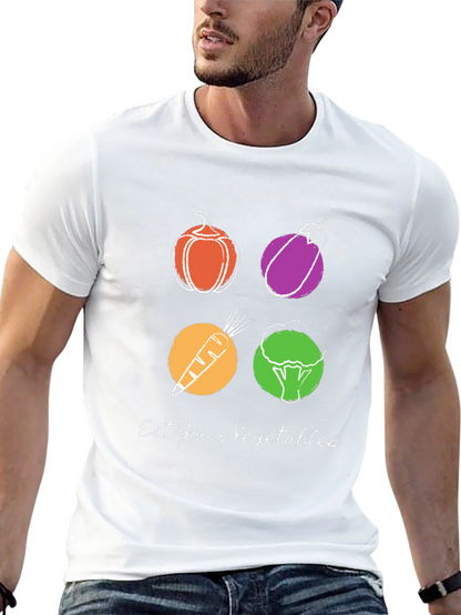 Eat Your Vegetables Graphic Tee - Trendy Vegan Shirt