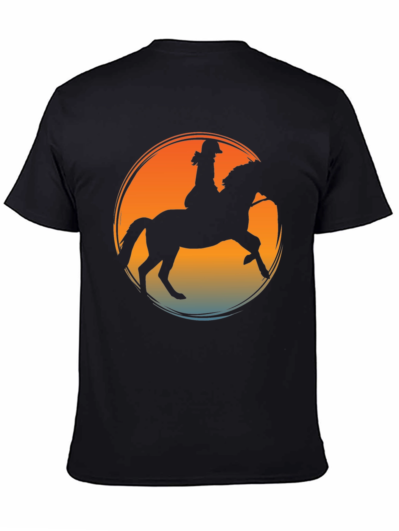 Equestrian Sunset T-Shirt - Horse Riding Silhouette Tee