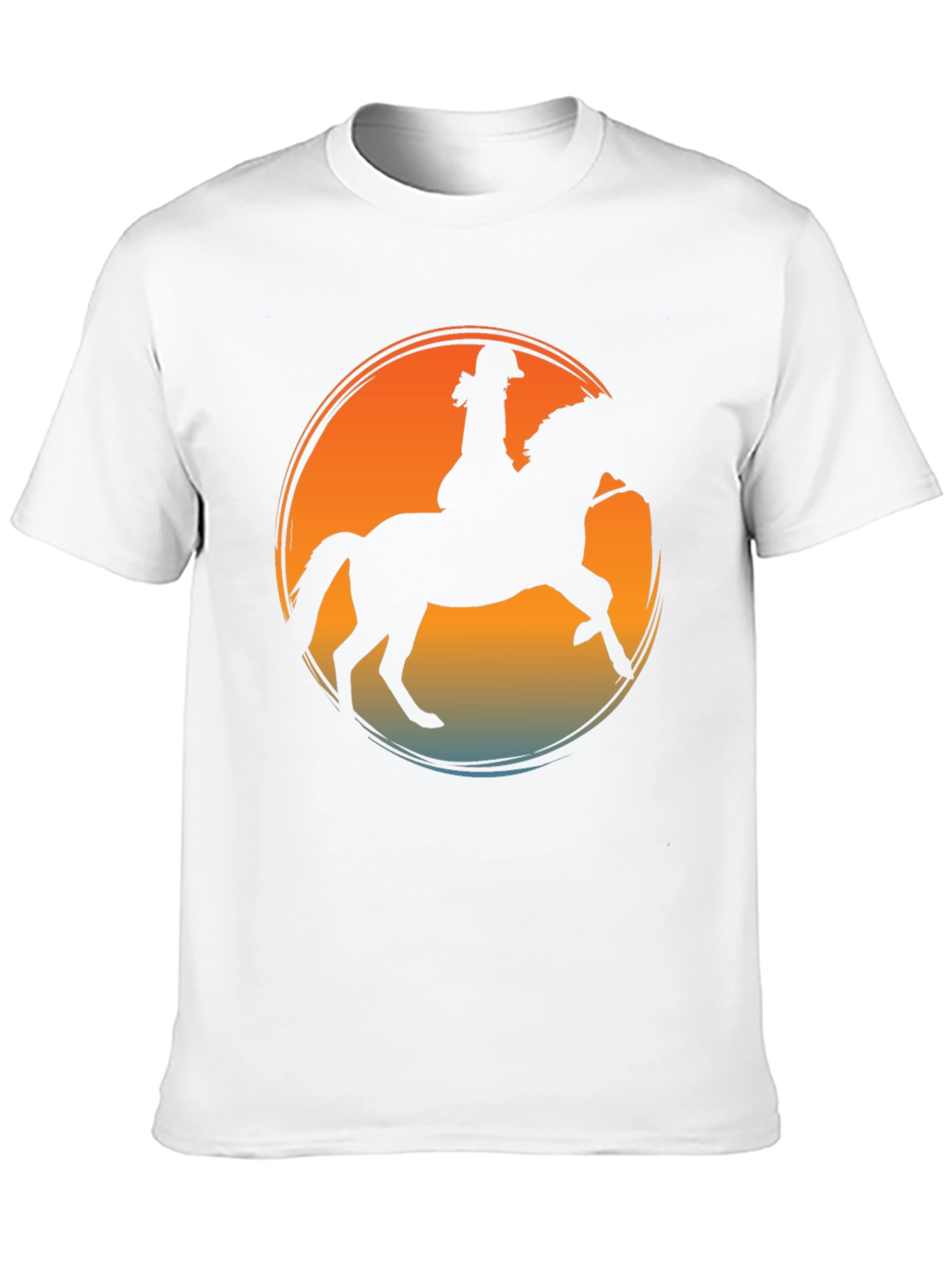 Equestrian Sunset T-Shirt - Horse Riding Silhouette Tee