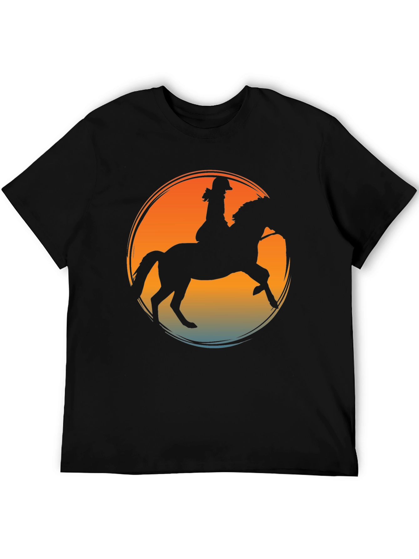 Equestrian Sunset T-Shirt - Horse Riding Silhouette Tee