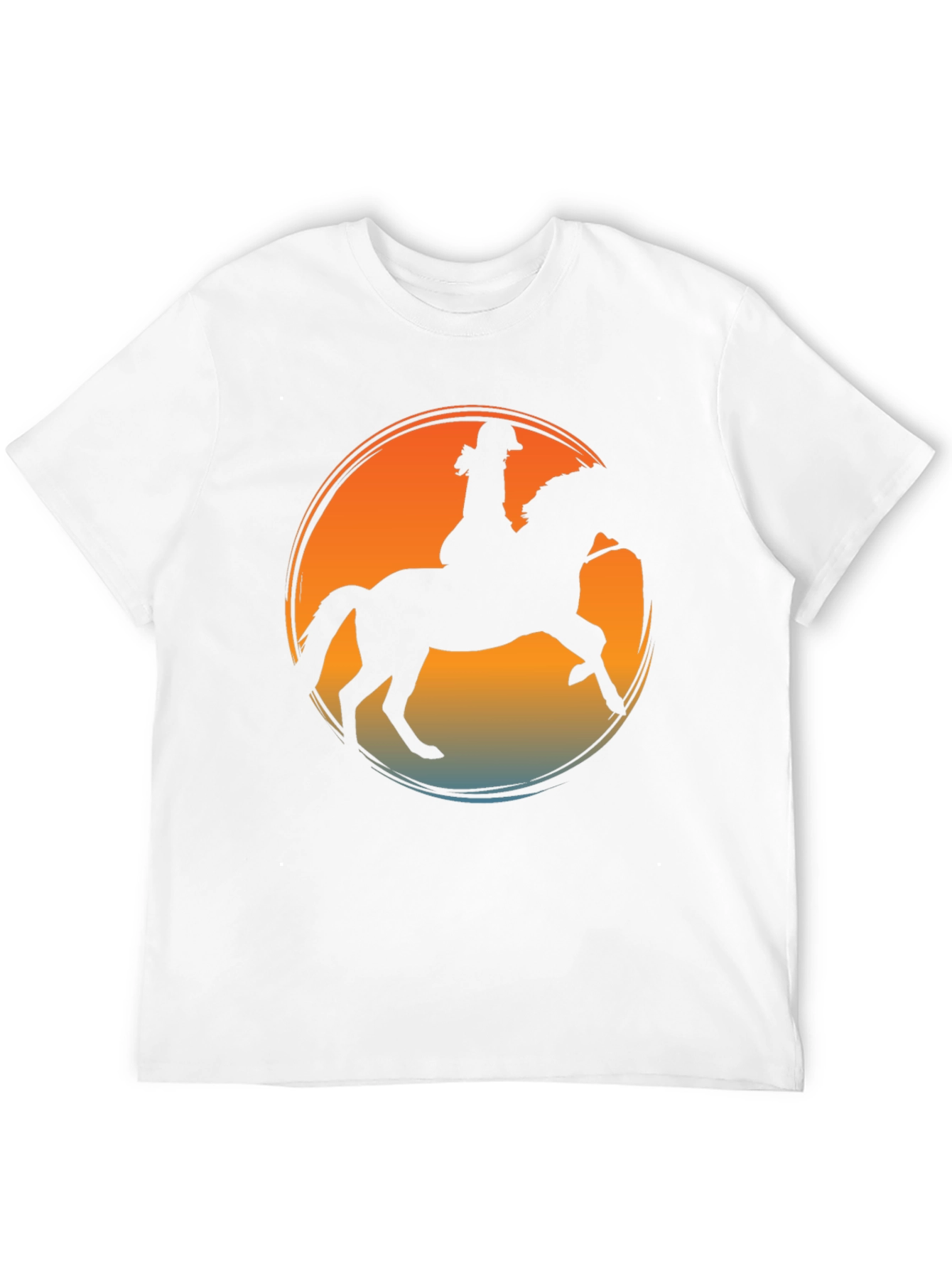 Equestrian Sunset T-Shirt - Horse Riding Silhouette Tee