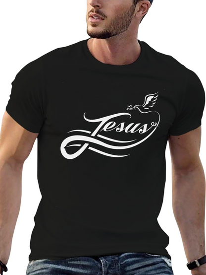 Jesus Dove Graphic Tee - Black Christian T-Shirt