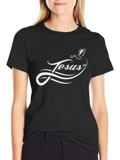Jesus Dove Graphic Tee - Black Christian T-Shirt