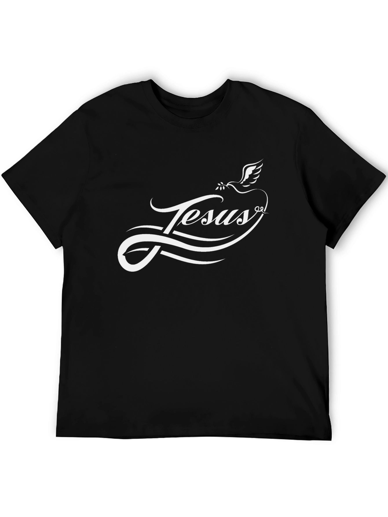 Jesus Dove Graphic Tee - Black Christian T-Shirt