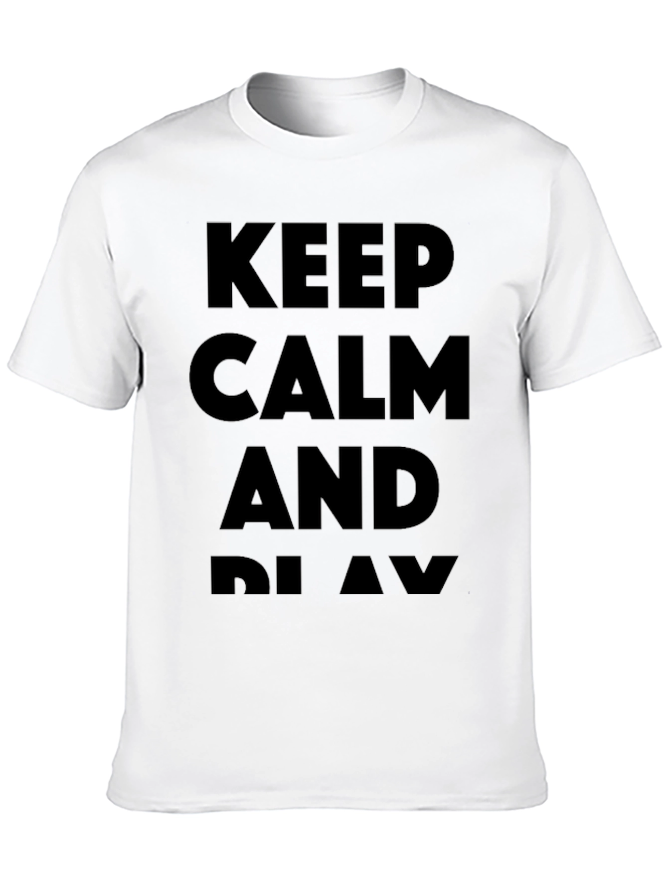 Keep Calm and Play Black T-Shirt