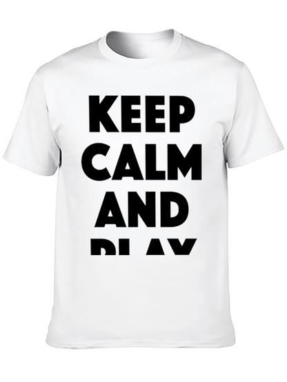 Keep Calm and Play Black T-Shirt