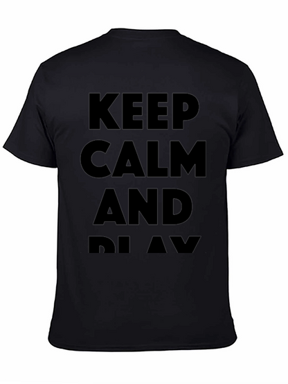 Keep Calm and Play Black T-Shirt