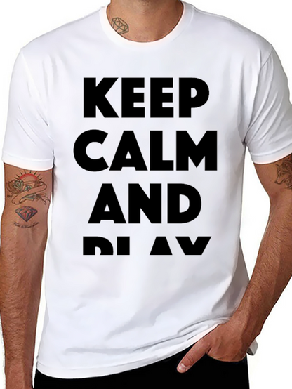 Keep Calm and Play Black T-Shirt