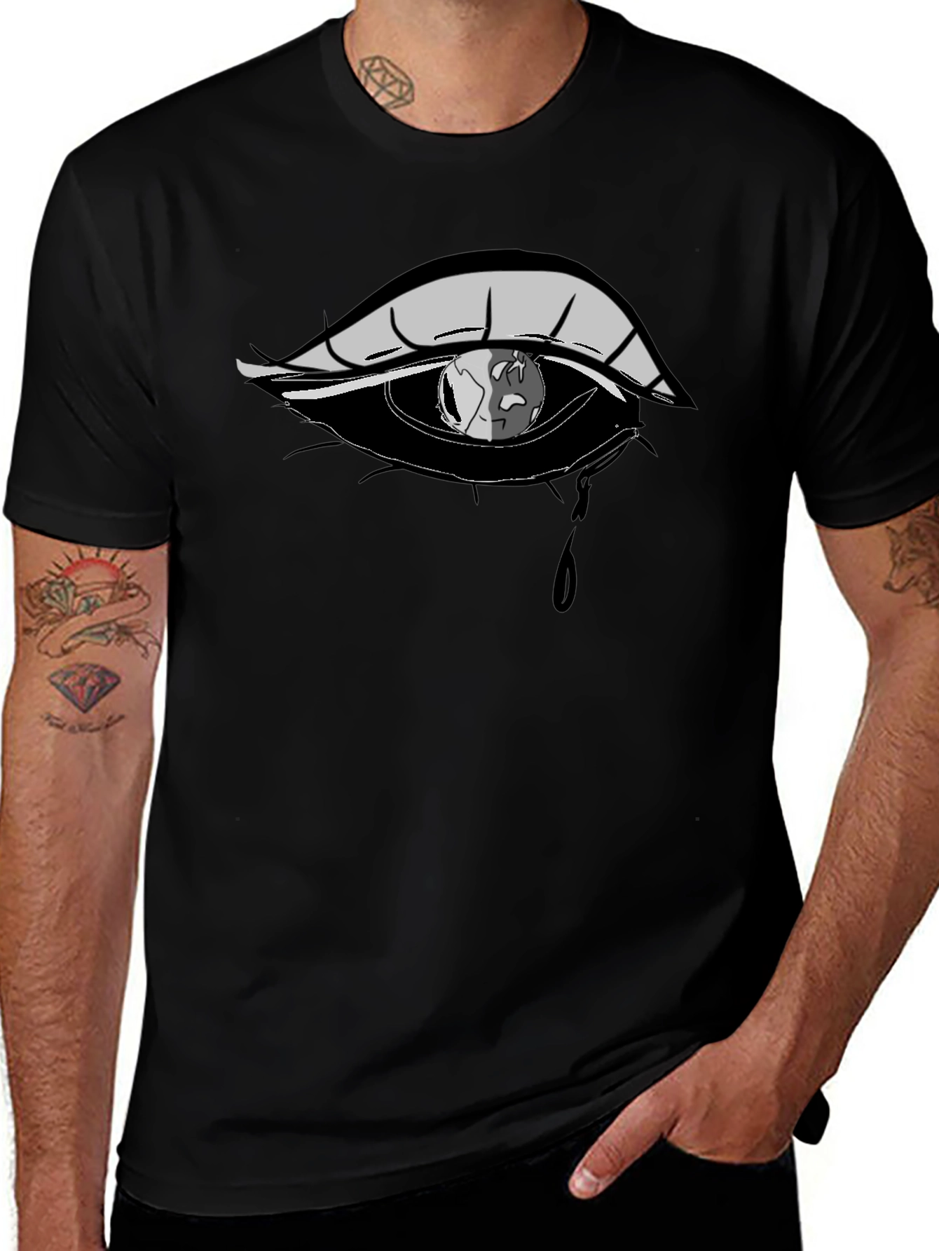 Eye with Earth Reflection Graphic Tee