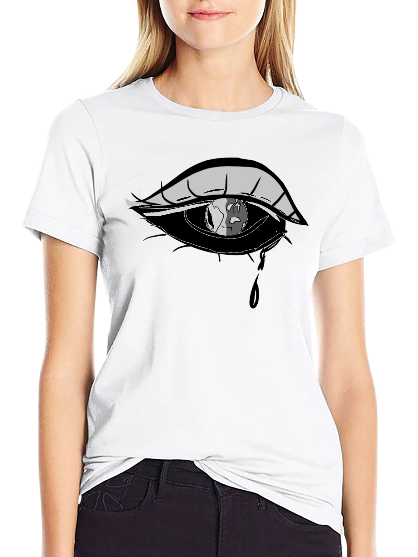 Eye with Earth Reflection Graphic Tee
