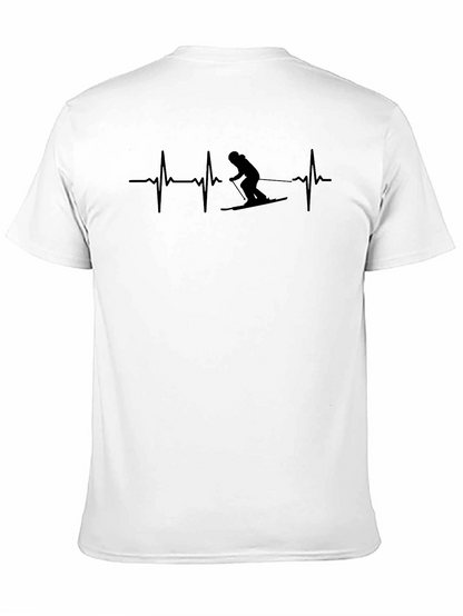 Skiing Heartbeat T-Shirt - Active Life Design