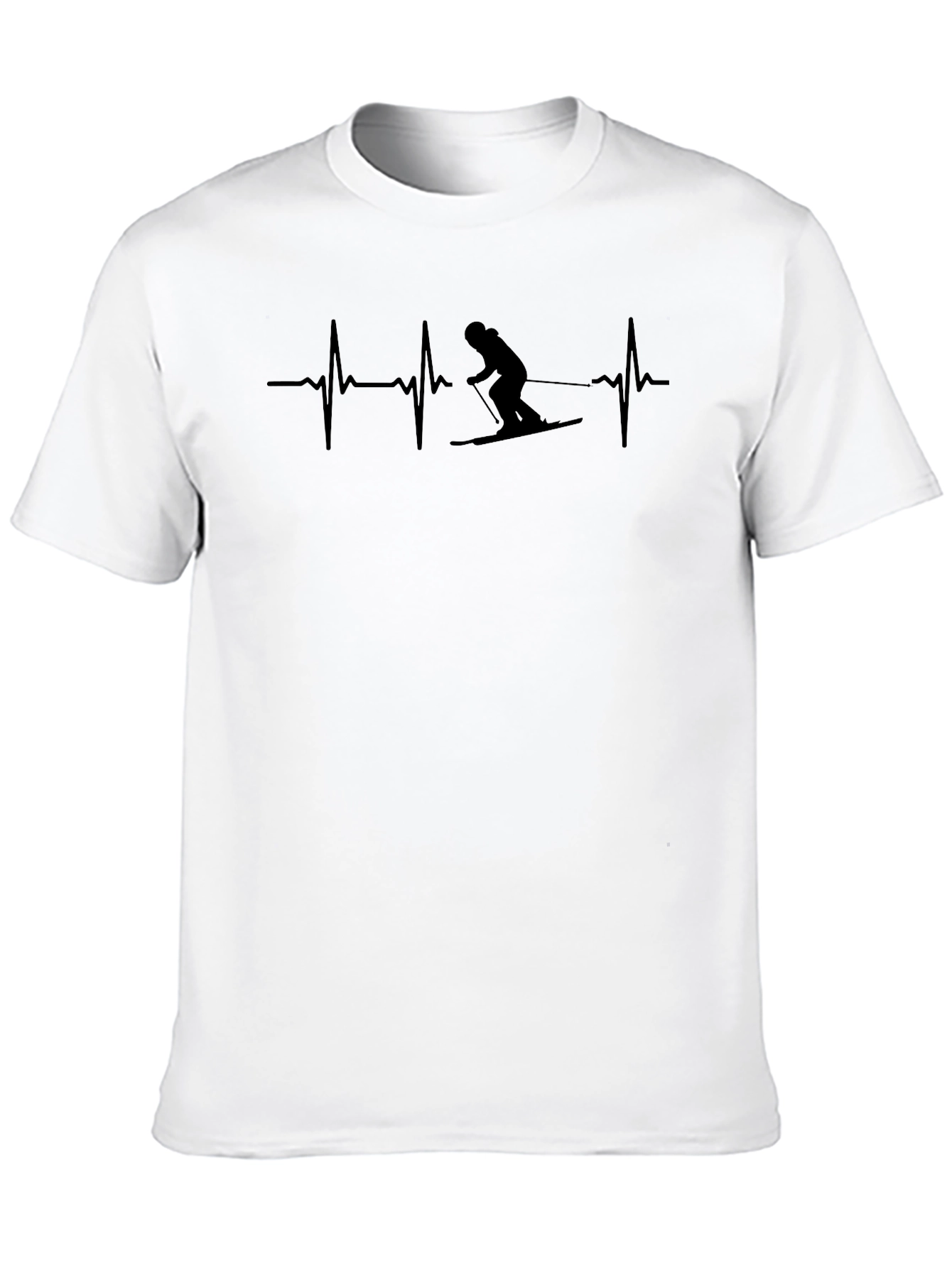 Skiing Heartbeat T-Shirt - Active Life Design