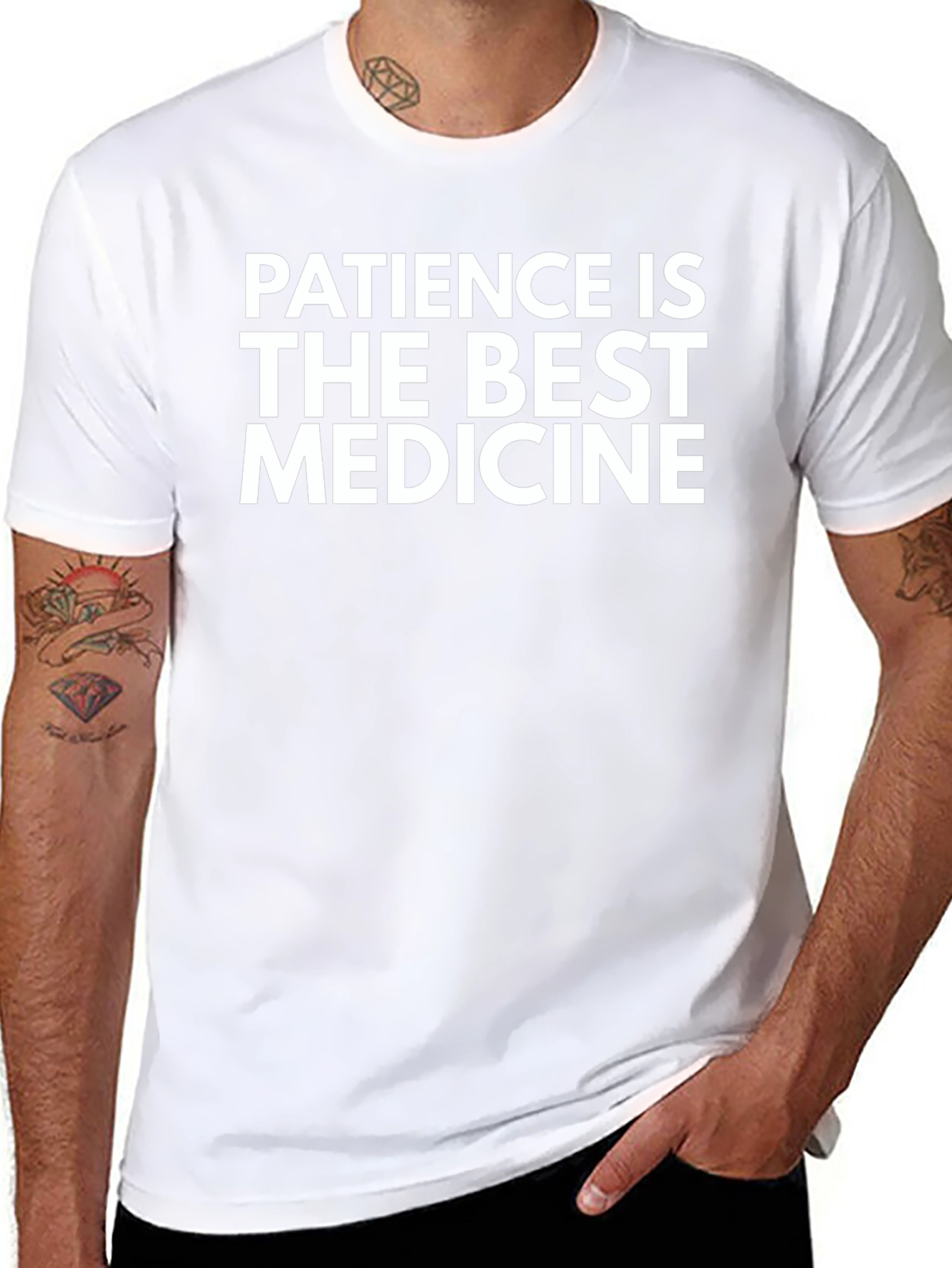 Patience is the Best Medicine Black Graphic Tee