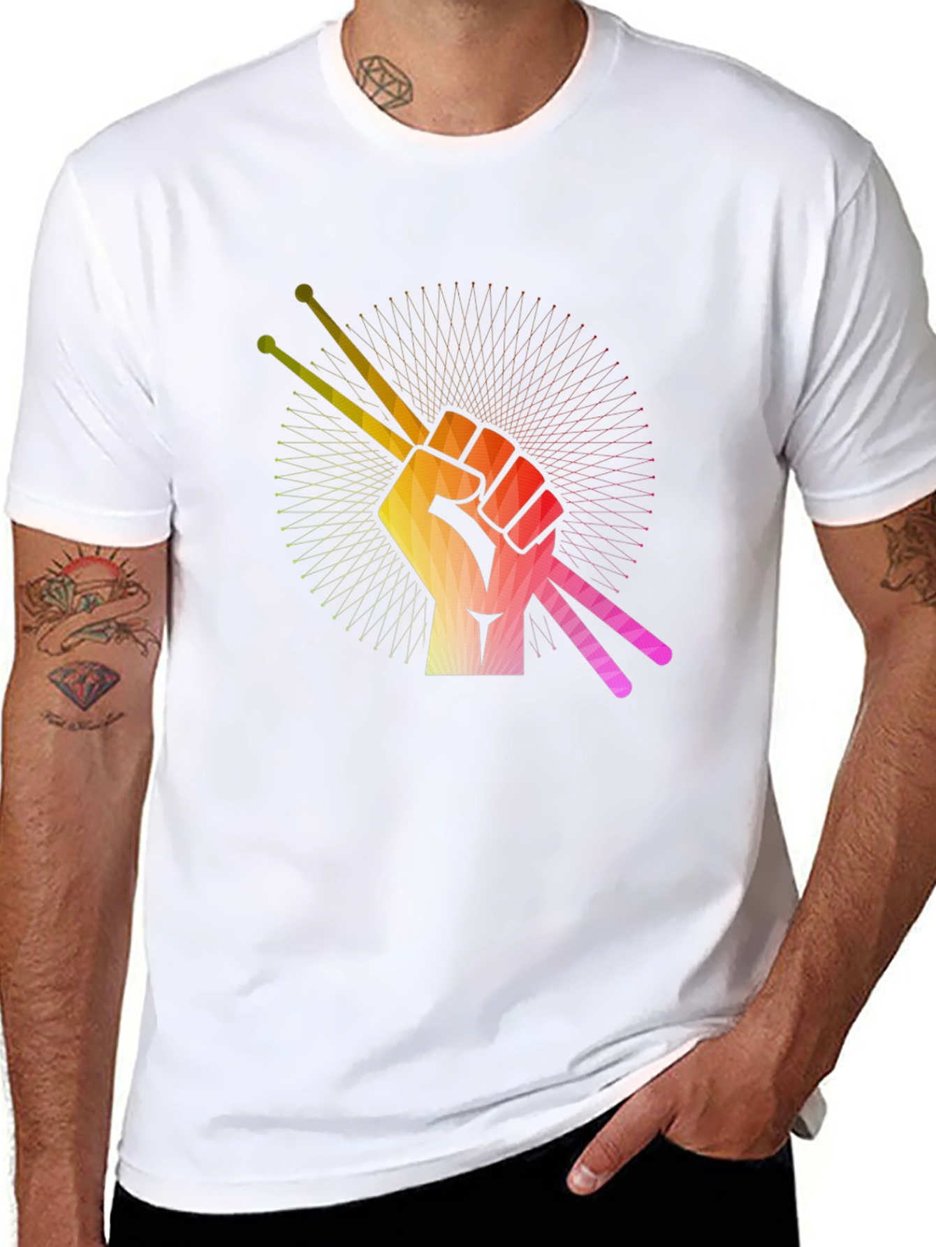 Drummers Hand T-Shirt: Raise Your Sticks!