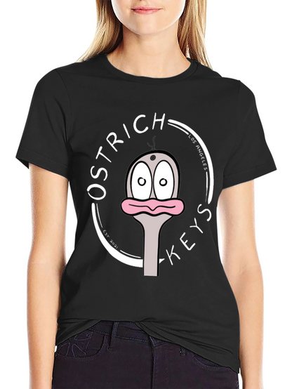 Ostrich Keys Black Graphic T-Shirt
