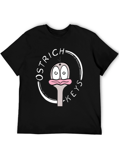 Ostrich Keys Black Graphic T-Shirt