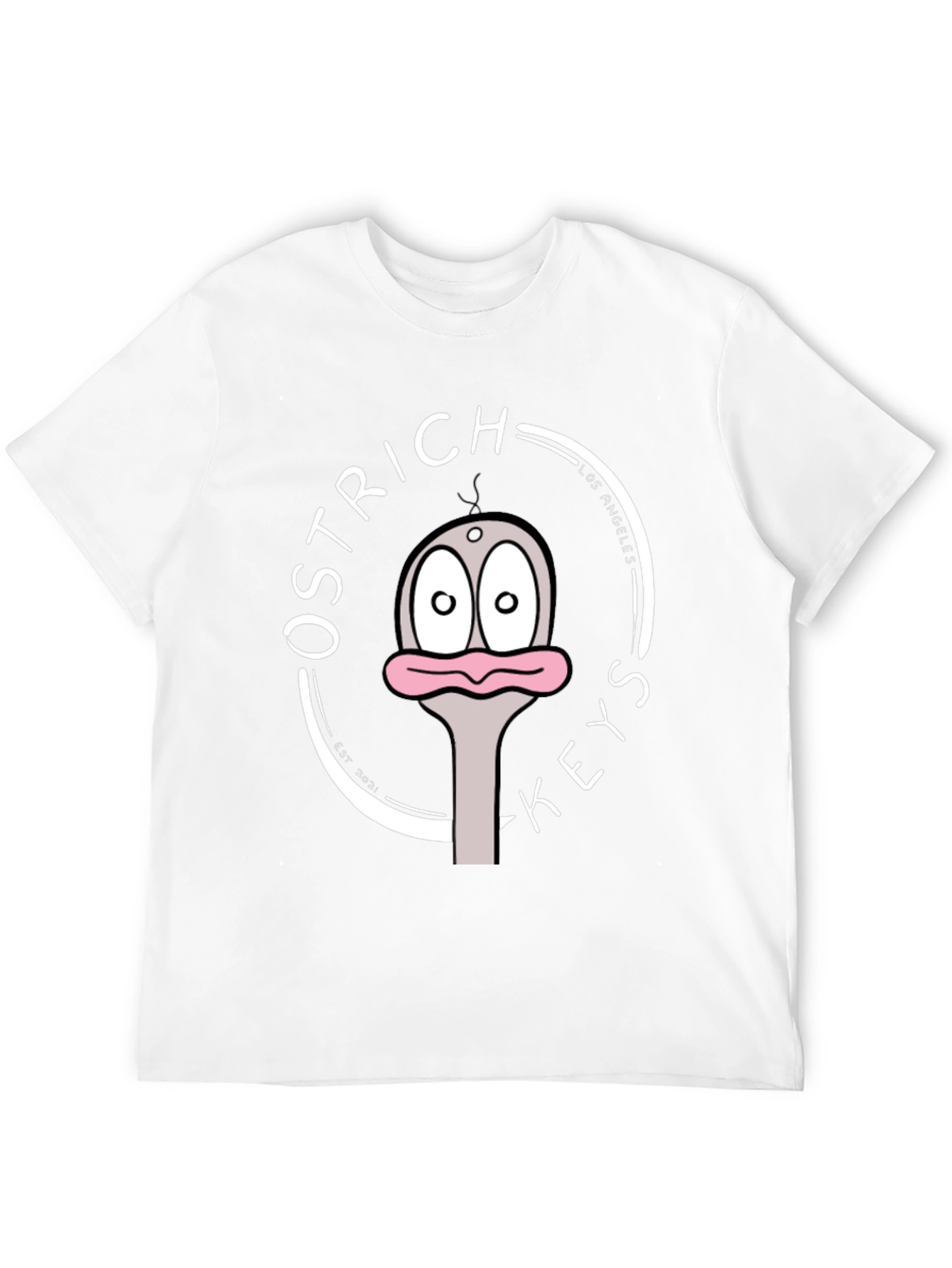 Ostrich Keys Black Graphic T-Shirt