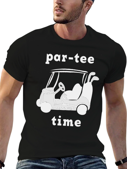 Par-Tee Time Golf Cart Graphic T-Shirt
