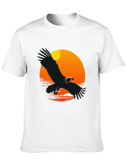 Eagle Sunset Graphic T-Shirt - Black