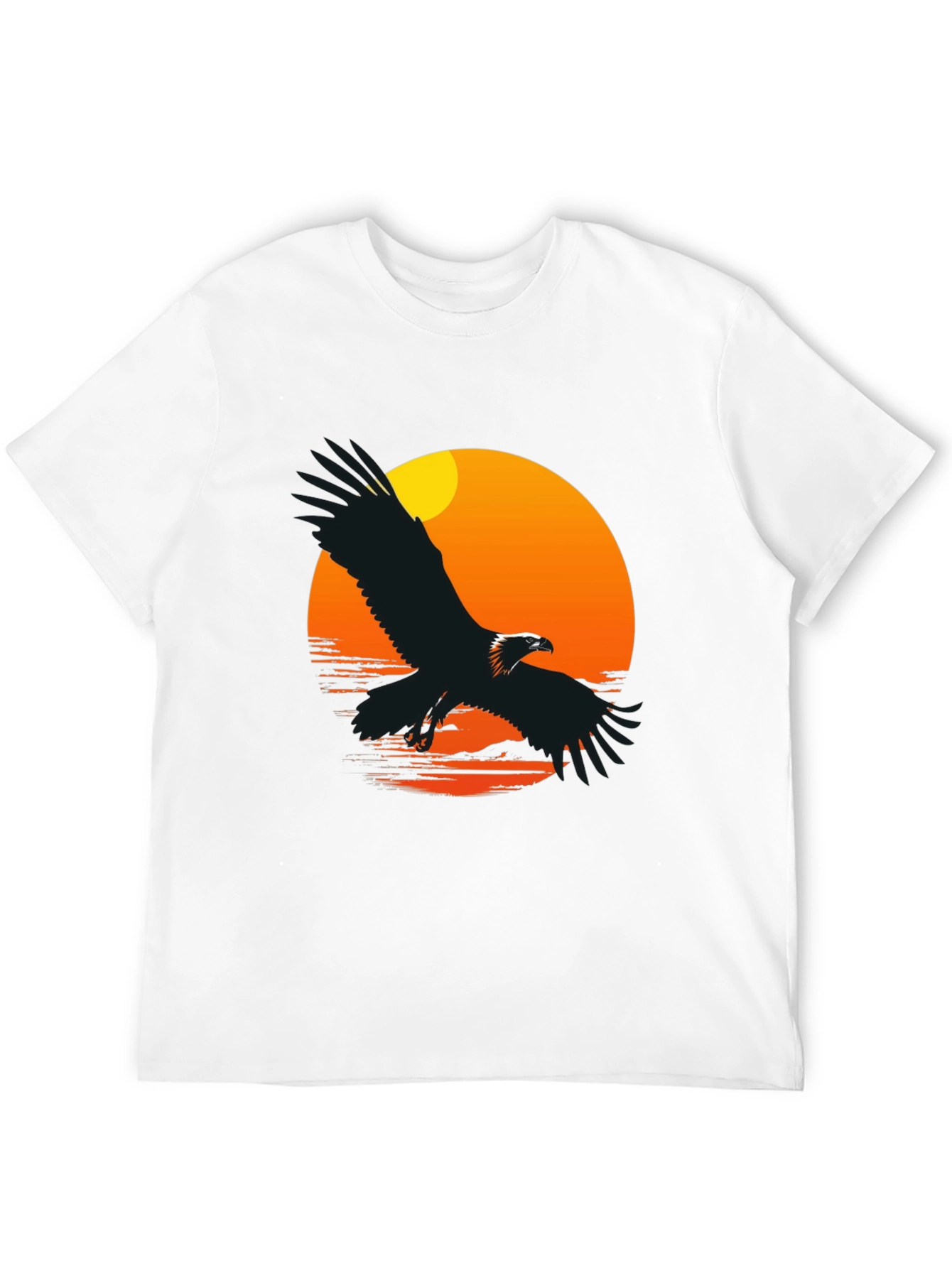 Eagle Sunset Graphic T-Shirt - Black