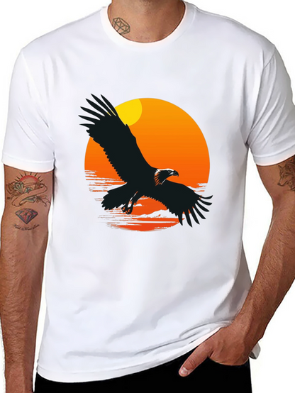 Eagle Sunset Graphic T-Shirt - Black