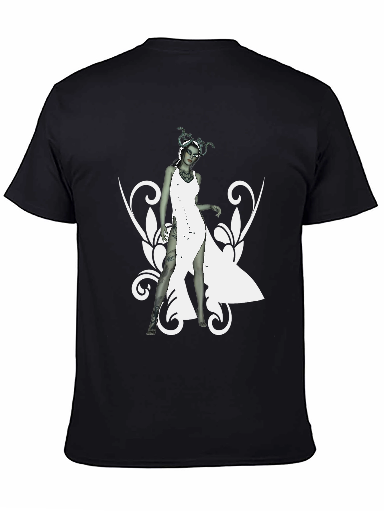 Medusa Graphic Print Black T-Shirt
