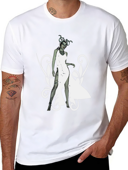 Medusa Graphic Print Black T-Shirt
