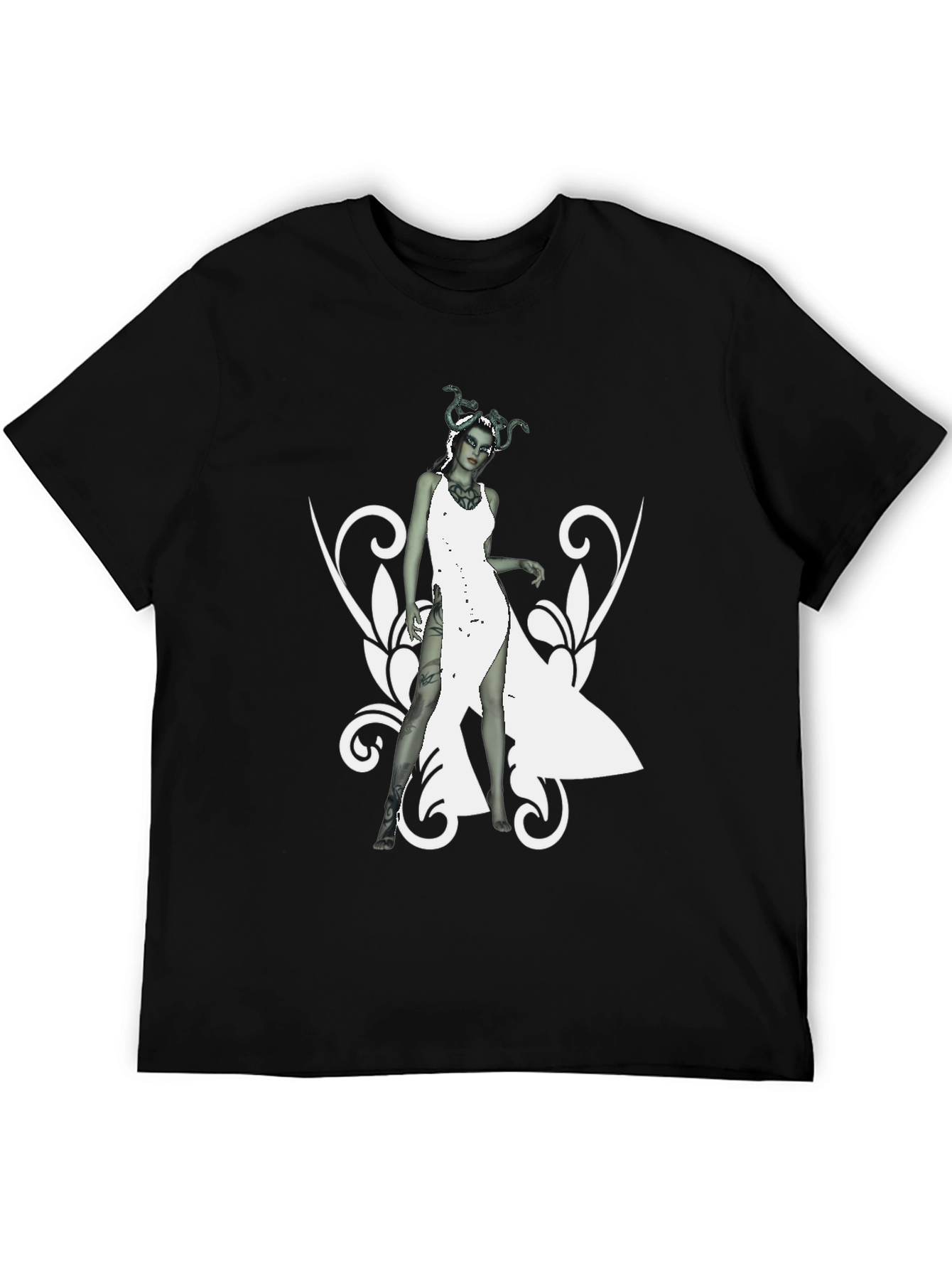 Medusa Graphic Print Black T-Shirt
