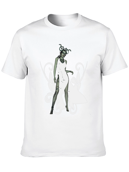 Medusa Graphic Print Black T-Shirt