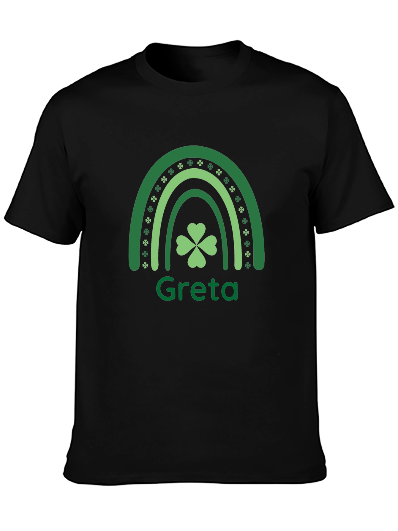 Greta St. Patricks Day Shamrock Rainbow T-Shirt