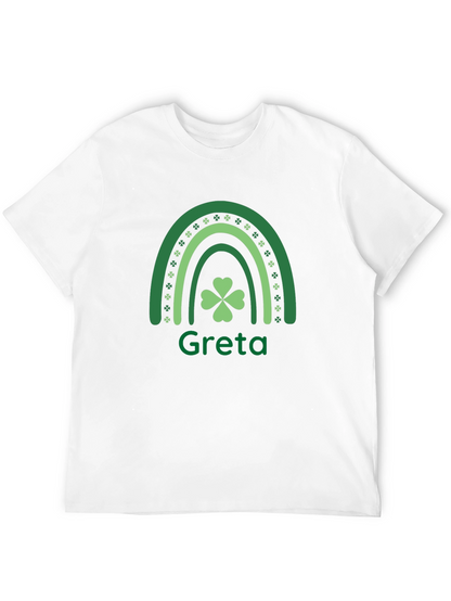 Greta St. Patricks Day Shamrock Rainbow T-Shirt