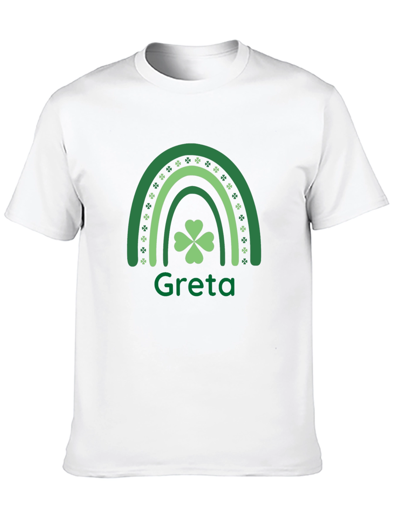 Greta St. Patricks Day Shamrock Rainbow T-Shirt