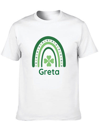 Greta St. Patricks Day Shamrock Rainbow T-Shirt
