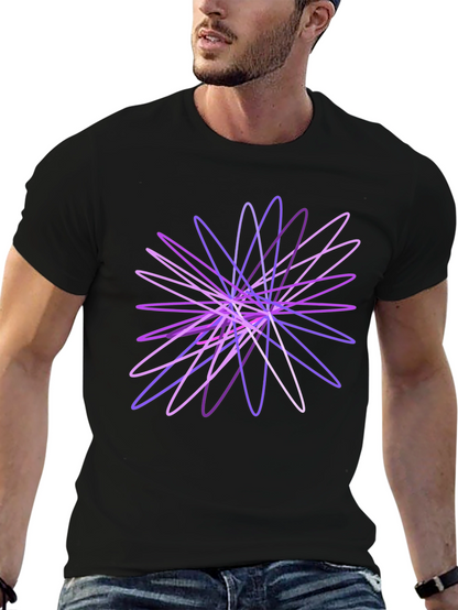 Abstract Geometric Black T-Shirt
