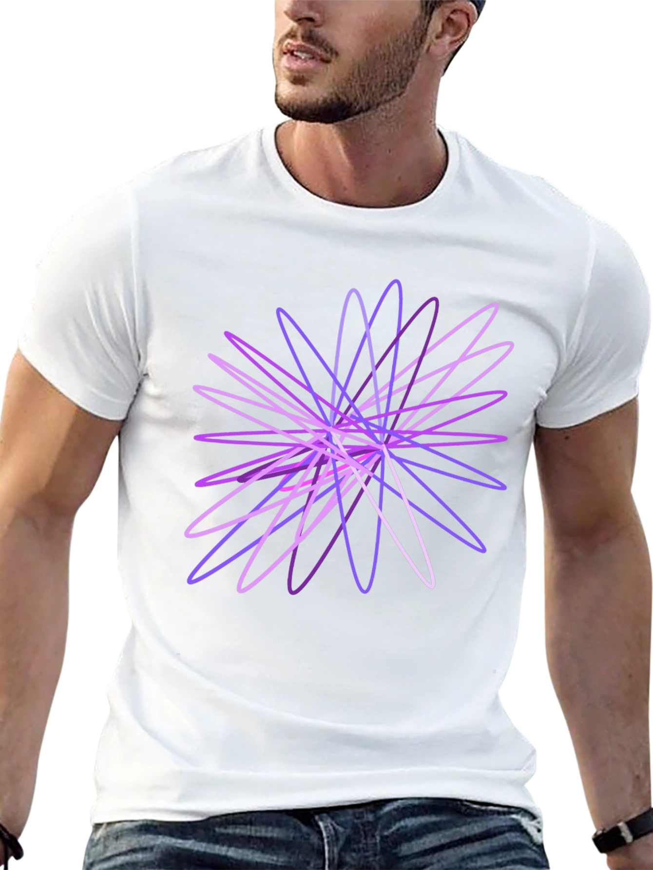 Abstract Geometric Black T-Shirt