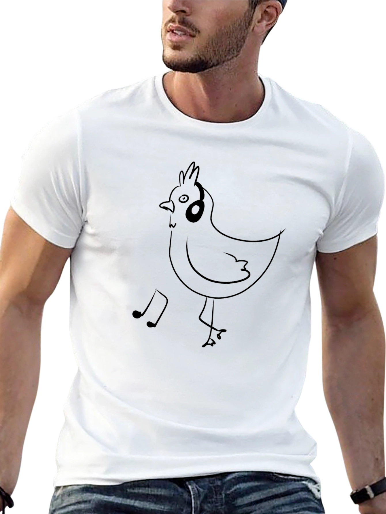 Musical Chicken T-Shirt - Black Graphic Tee