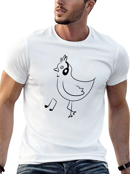 Musical Chicken T-Shirt - Black Graphic Tee