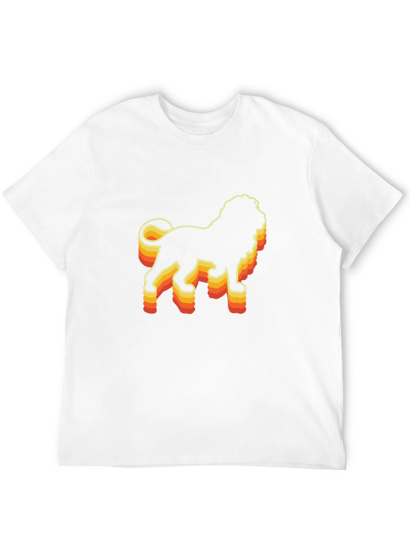 Retro Lion Graphic Tee - Black