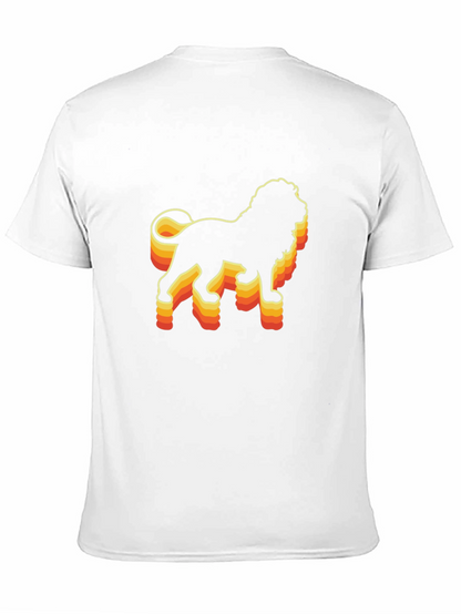 Retro Lion Graphic Tee - Black