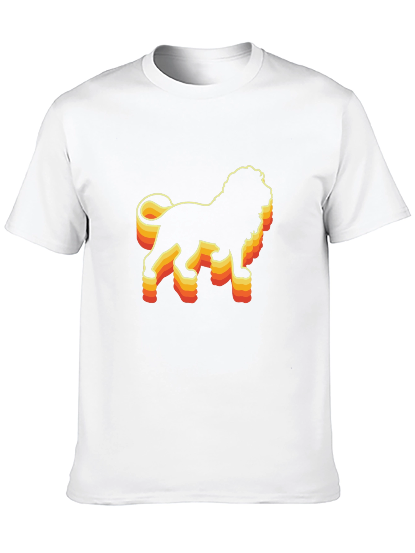 Retro Lion Graphic Tee - Black